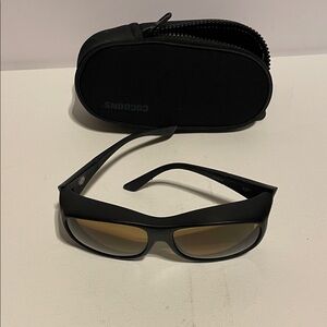 Goggles Polarized Men's Sunglasses - Black Frame with Brown Lenses